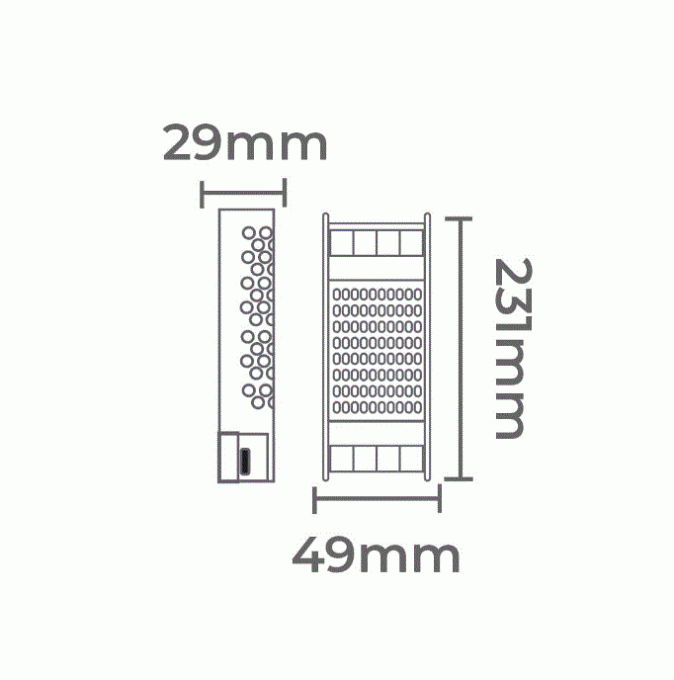 Fonte 12V Nordecor Dimerizável (Triac) 8,34A 100 watts 127V IP20 7103