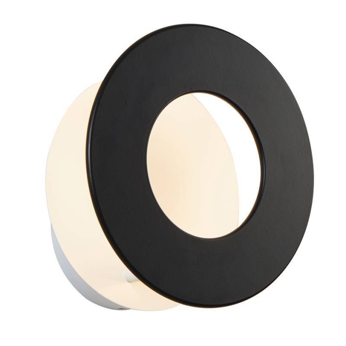 Arandela Nordecor Kote 7 watts 3000K Preto e Branco Bivolt Ø200mm 2754