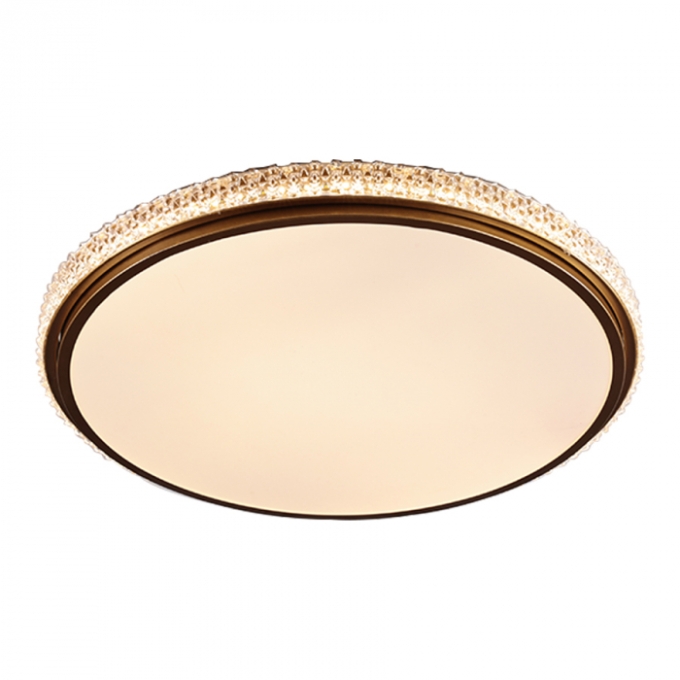 Plafon Usina Imports Mileto Redondo Champagne 48 watts 3000K Bivolt 520X460X90mm UI20050/49CP-M