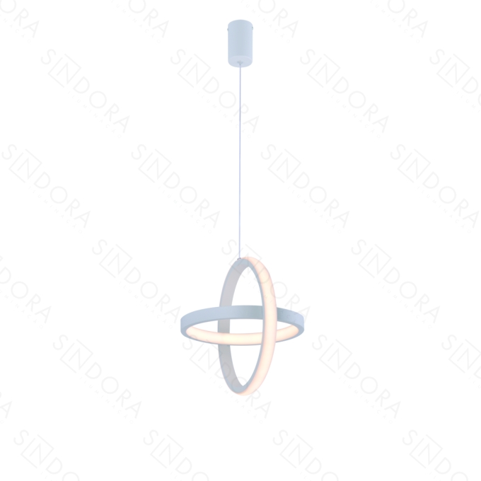 Pendente Sindora Metal Branco e Silicone 26 watts 3000K Bivolt Ø220mm DCD03207