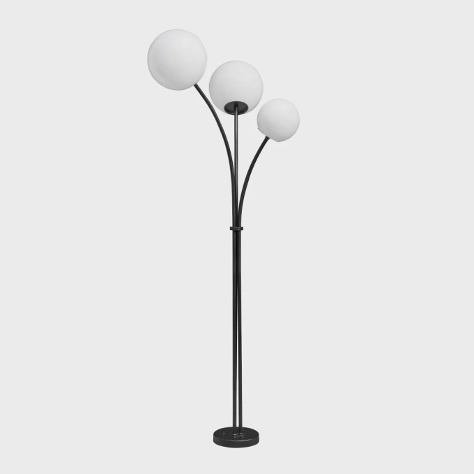 Poste de Jardim Madelustre Fiore Metal e Vidro Leitoso 3L G9 1450mm 3218/3