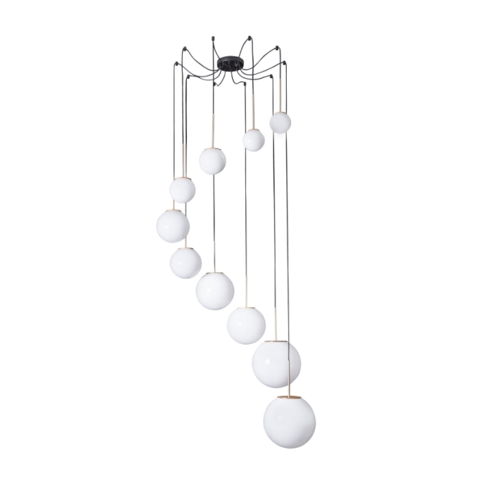 Pendente Madelustre Cascata Milky Esferas Ø120/150/200/250/300mm 8L E27 e 2L G9 3139