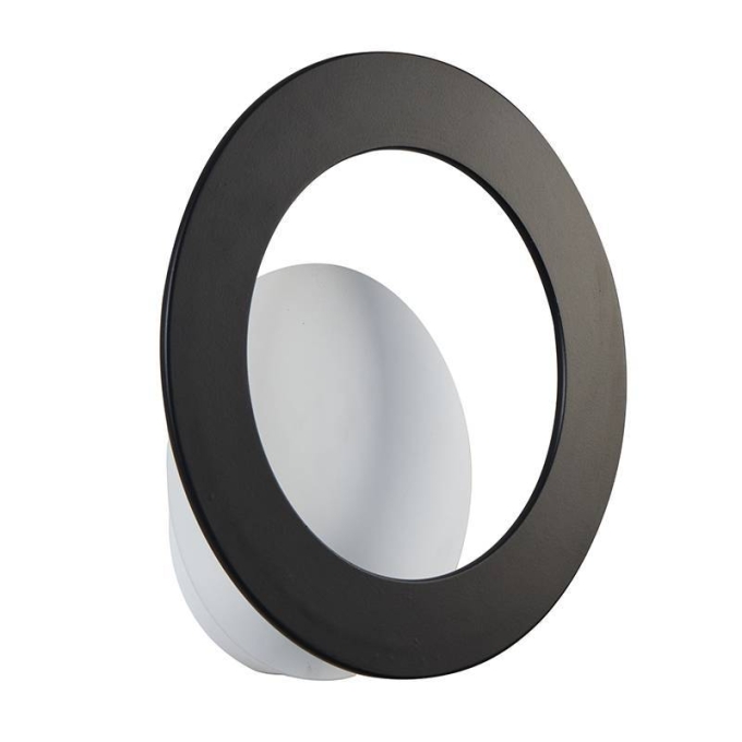 Arandela Nordecor Kote 12 watts 3000K Preto e Branco Bivolt Ø300mm 2755