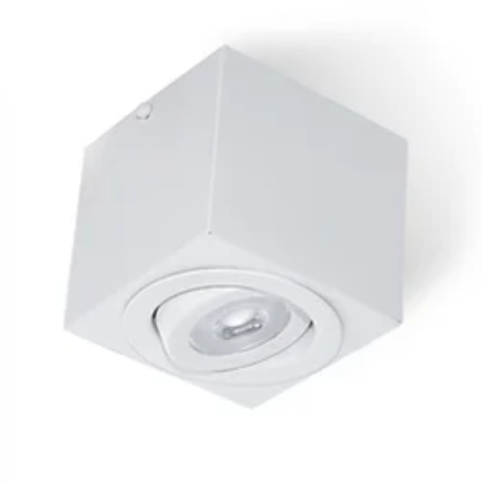 Plafon Belly Iluminação Cube Face Reta Alumínio 1L AR70 120x120x90mm PF-145/1