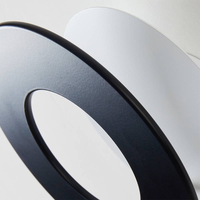 Arandela Nordecor Kote 7 watts 3000K Preto e Branco Bivolt Ø200mm 2754