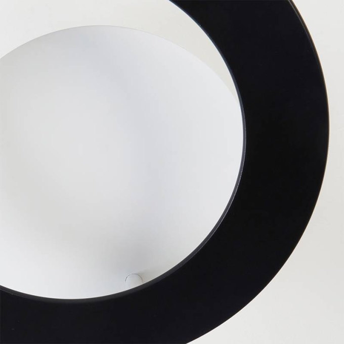 Arandela Nordecor Kote 12 watts 3000K Preto e Branco Bivolt Ø300mm 2755