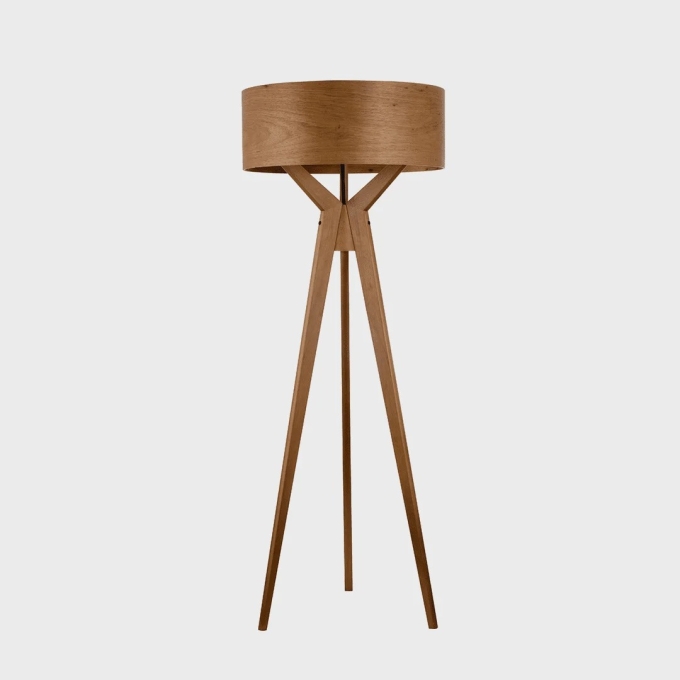 Coluna de Piso Madelustre Navi Cúpula Madeira 1L E27 Ø650x1700mm 2790