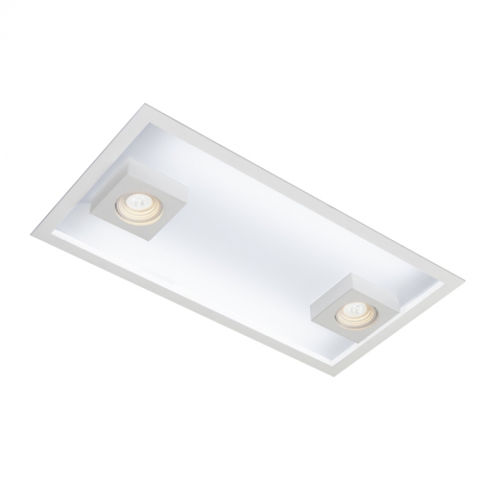 Embutido Usina Box Iluminação 4L T8 1200mm + 2L MR16 ﻿325x1260x100mm 30326/130F