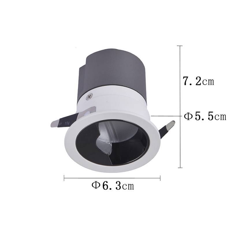 Embutido Nordecor Zagle Wall Washer 7 watts 2700K 38° Sof Branco Ø63x72mm IRC97 Bivolt 6446