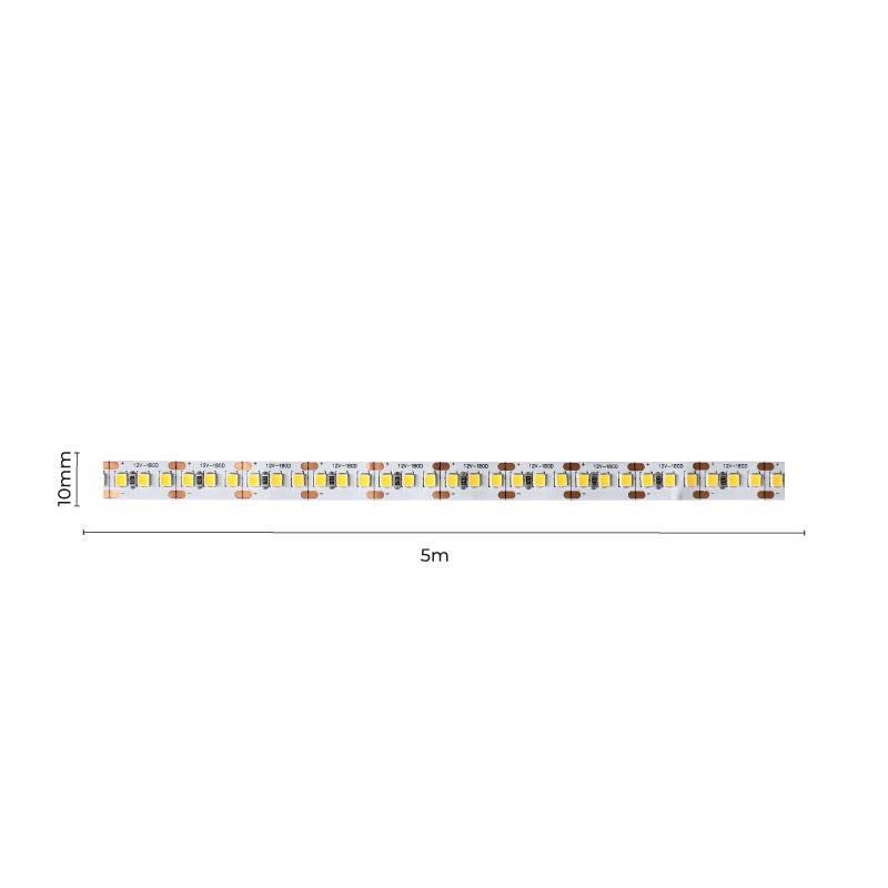 Fita LED Nordecor 7,2w/mt 180 leds IP20 10mm 12V 3000K (Rolo 5 metros) 7117