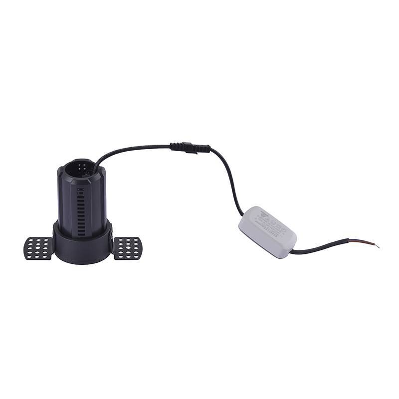 Embutido Nordecor Aiva No Frame 7 watts 2700K 24° Sof Preto Ø108x81mm IRC97 Bivolt 6459