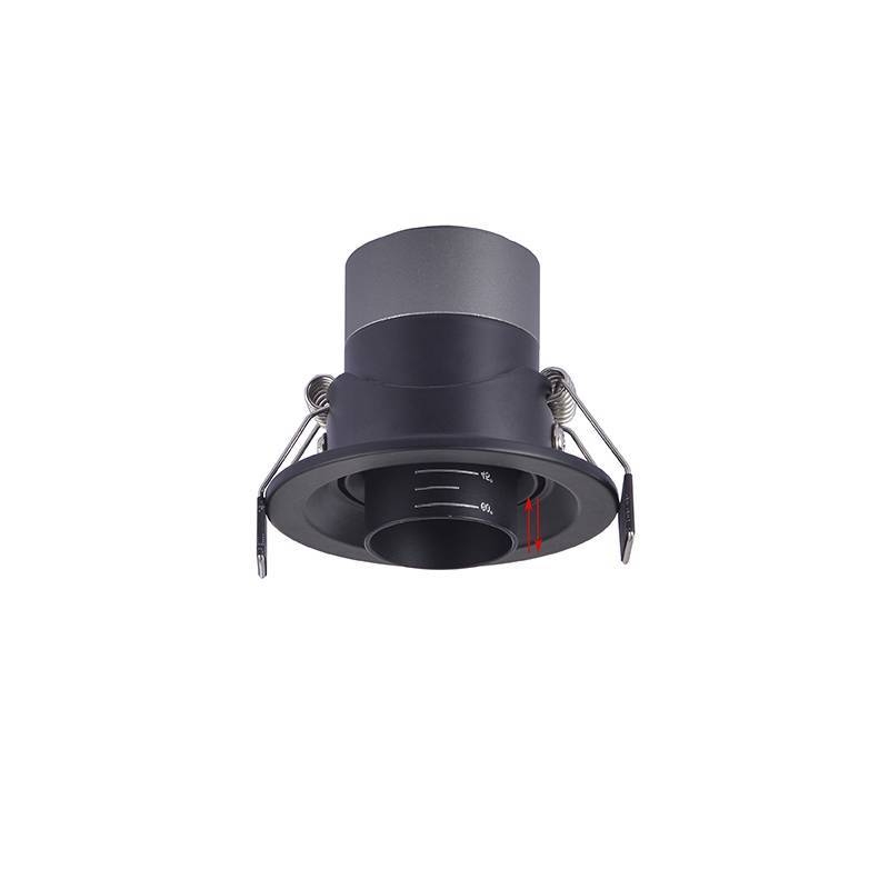 Embutido Nordecor Lova 5 watts 2700K 15°-60° Sof Preto Ø75x58mm IRC97 Bivolt 6451