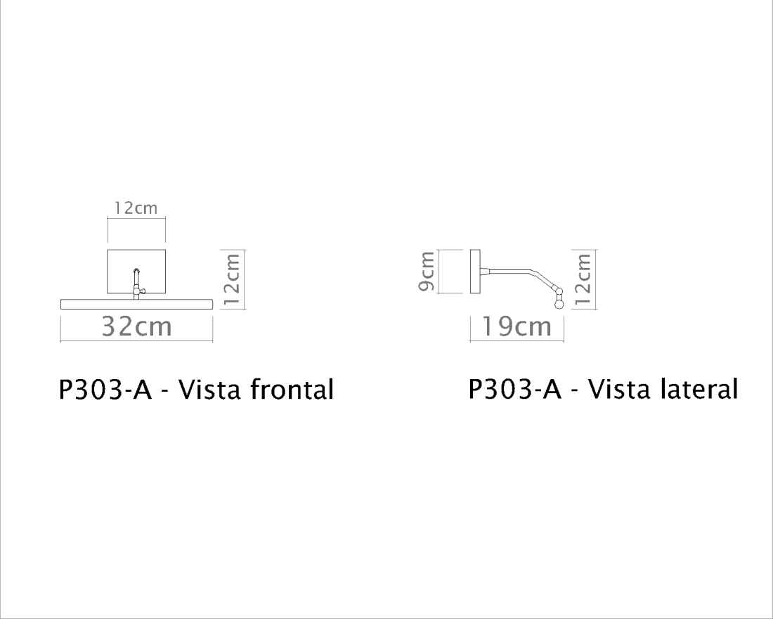 Arandela Golden Art Pina Tubular Kit Led 3000K Bivolt 300mm P379A-30PI