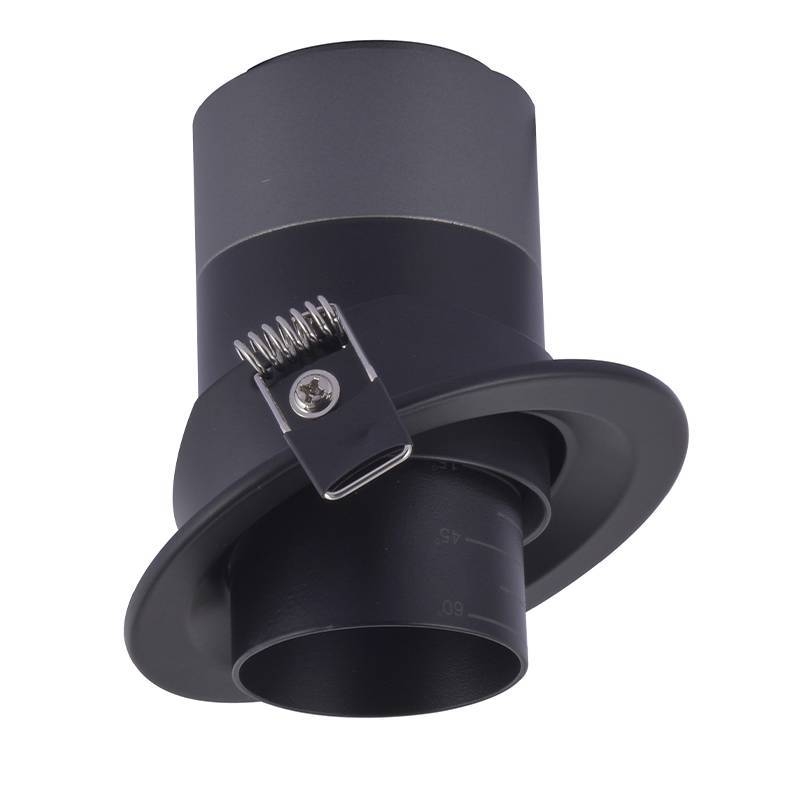 Embutido Nordecor Lova 10 watts 2700K 15°-60° Sof Preto Ø95x76mm IRC97 Bivolt 6453