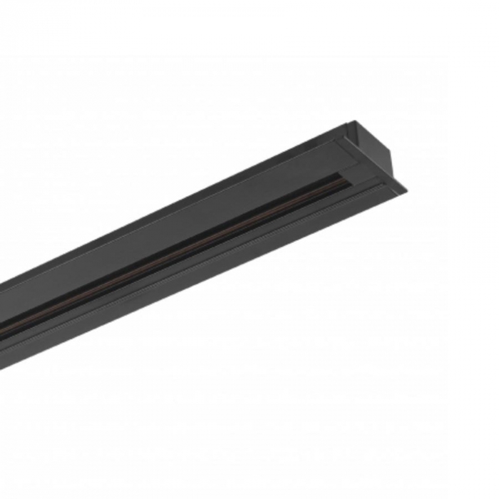 Trilho 1 Metro Embutir Romalux Preto Bivolt 30106