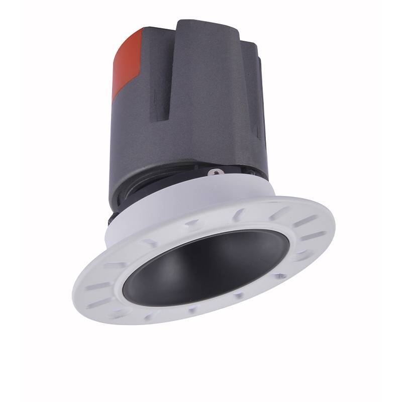 Embutido Nordecor Zagle No-Frame 5 watts 2700K 24° Sof Preto Ø81x69mm IRC97 Bivolt 6448
