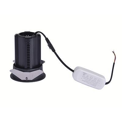 Spot Embutido Nordecor Aiva 12 watts 2700K 24° Sof Preto Ø84x104mm IRC97 Bivolt 6457