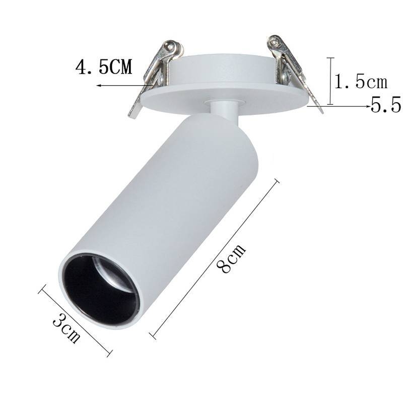 Spot Led Embutir Nordecor Kona 3 watts 2700K 24° Sof Branco Ø30x80mm IRC97 Bivolt 6437