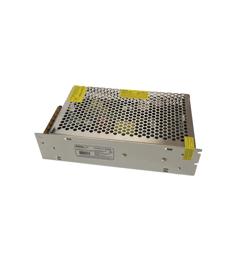 Fonte 24V Romalux 10.42A 250 watts IP20 Bivolt 200x110x50mm 60034