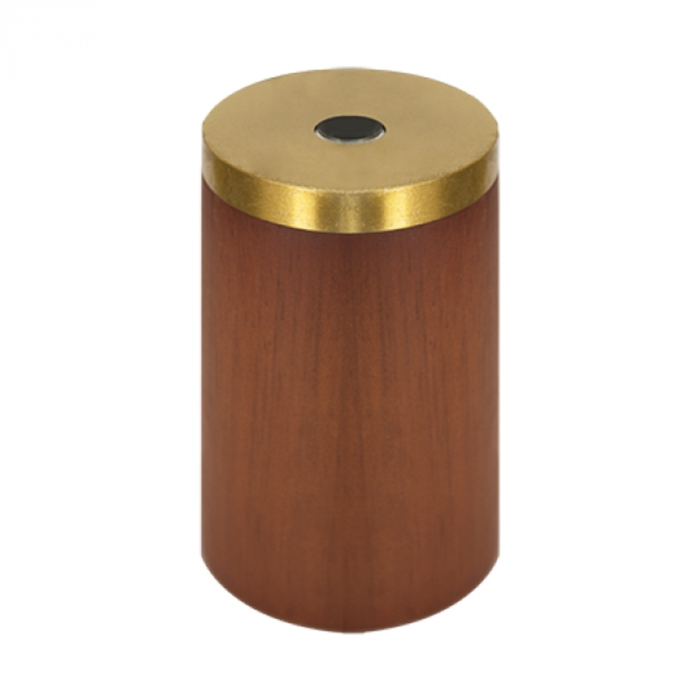 Pendente Romalux Wood Scuro Madeira e Alumínio Marrom 1L E27 IP20 Bivolt Ø40X80mm P0007