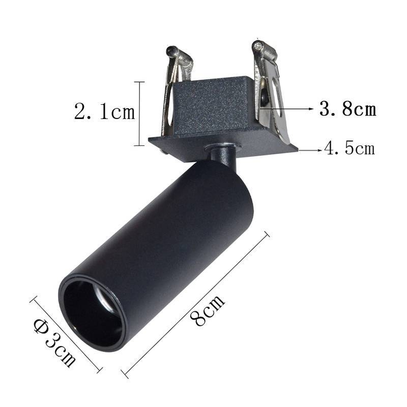 Spot Embutido Nordecor Kona 3 watts 2700K 24° Sof Preto Ø30x80mm IRC97 Bivolt 6463