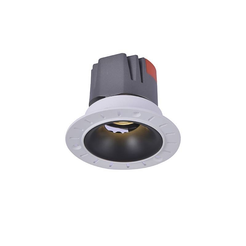 Embutido Nordecor Zagle No-Frame 10 watts 2700K 24° Sof Preto Ø101x64mm IRC97 Bivolt 6449