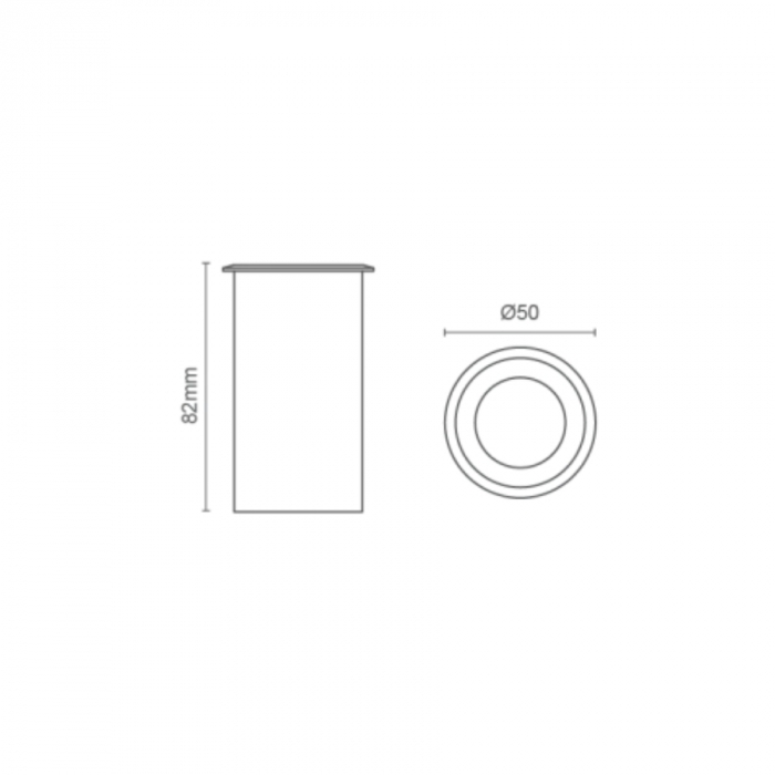 Balizador de Solo Romalux Prata 1,8 watts 2700K 120° IP66 10031