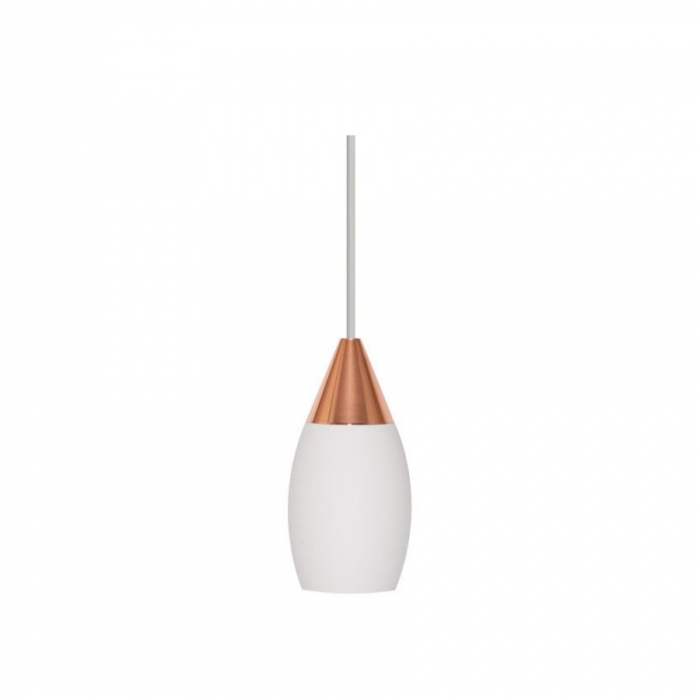 Pendente Romalux Mini Drop Branco 7 watts 3000K IP20 Bivolt Ø45x90mm P0035