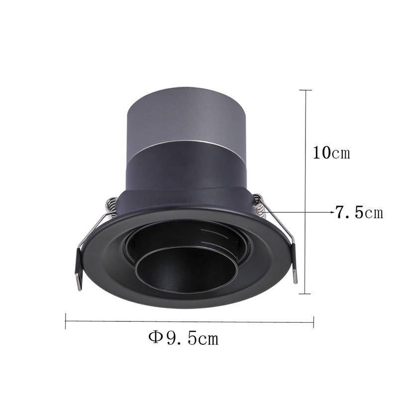 Embutido Nordecor Lova 10 watts 2700K 15°-60° Sof Preto Ø95x76mm IRC97 Bivolt 6453