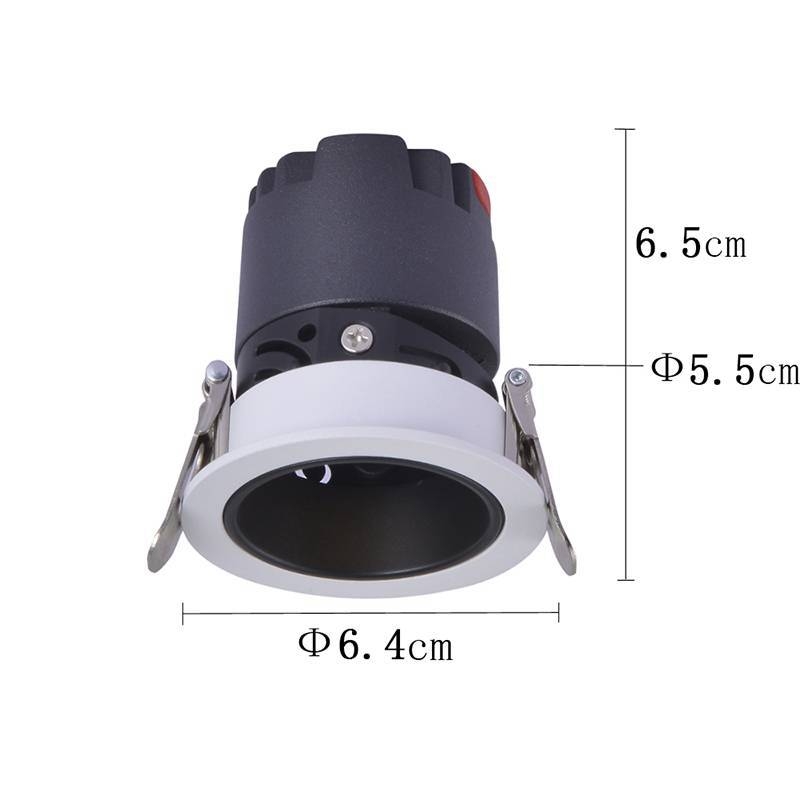 Embutido Nordecor Zagle 5 watts 2700K 24° Sof Branco Ø64x65mm IRC97 Bivolt 6442