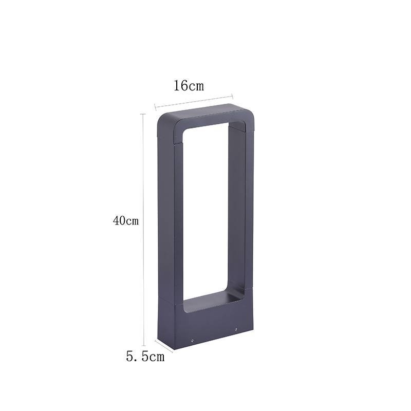 Poste Balizador Nordecor Ronu 10 watts 3000K Preto 400x160x55mm IP66 2685