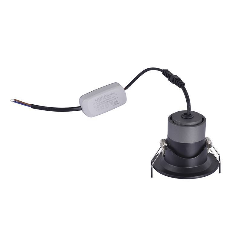 Embutido Nordecor Lova 5 watts 2700K 15°-60° Sof Preto Ø75x58mm IRC97 Bivolt 6451