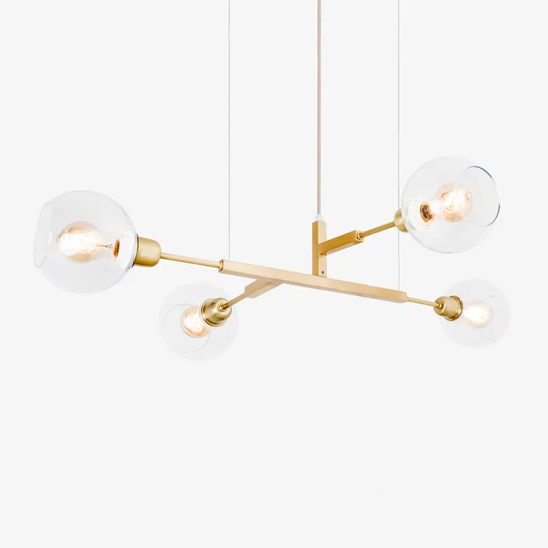 Lustre Golden Art Quattro 70 Glass 4L E27 1000x820x220mm T4470PI