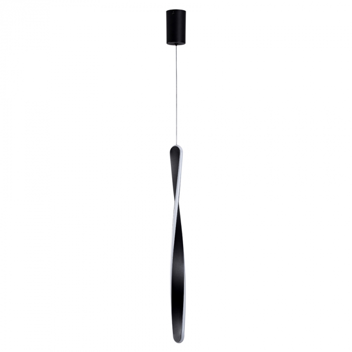 Pendente Usina imports Fita Linear Preto 15 watts 3000K Bivolt Ø40X600mm UI20097/15PTPT