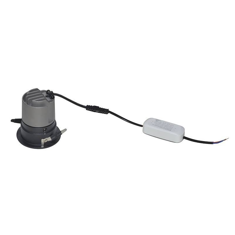 Embutido Nordecor Zagle Wall Washer 7 watts 2700K 38° Sof Preto Ø63x72mm IRC97 Bivolt 6447