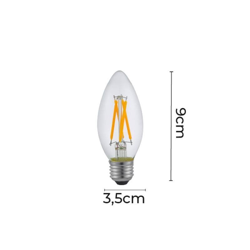 Lâmpada Nordecor Vela Filamento 4 watts 35x90mm E27 2400K Clear 1054