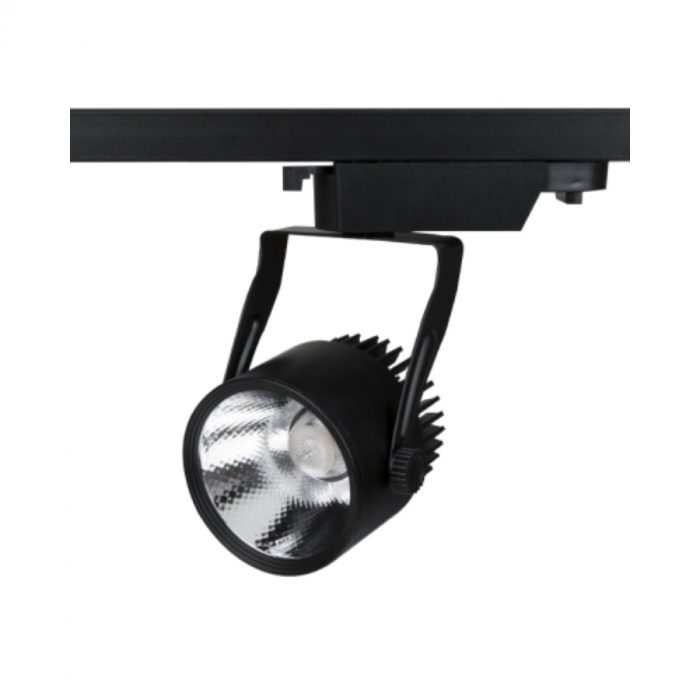 Spot para Trilho Romalux Preto 18 watts 4000K 12° 84X117X200mm IP20 Bivolt 30031