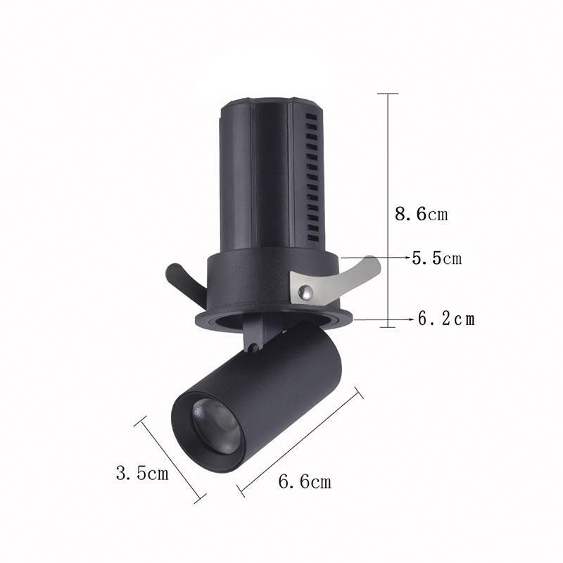 Spot Embutido Nordecor Aiva 7 watts 2700K 24° Sof Preto IRC97 Bivolt 6455