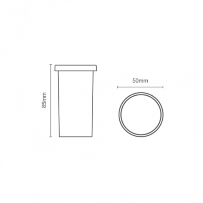 Balizador Soft Full Light Romalux Inox Branco 1,2 watts 120° 2700K IP66 Ø50X60mm 10101