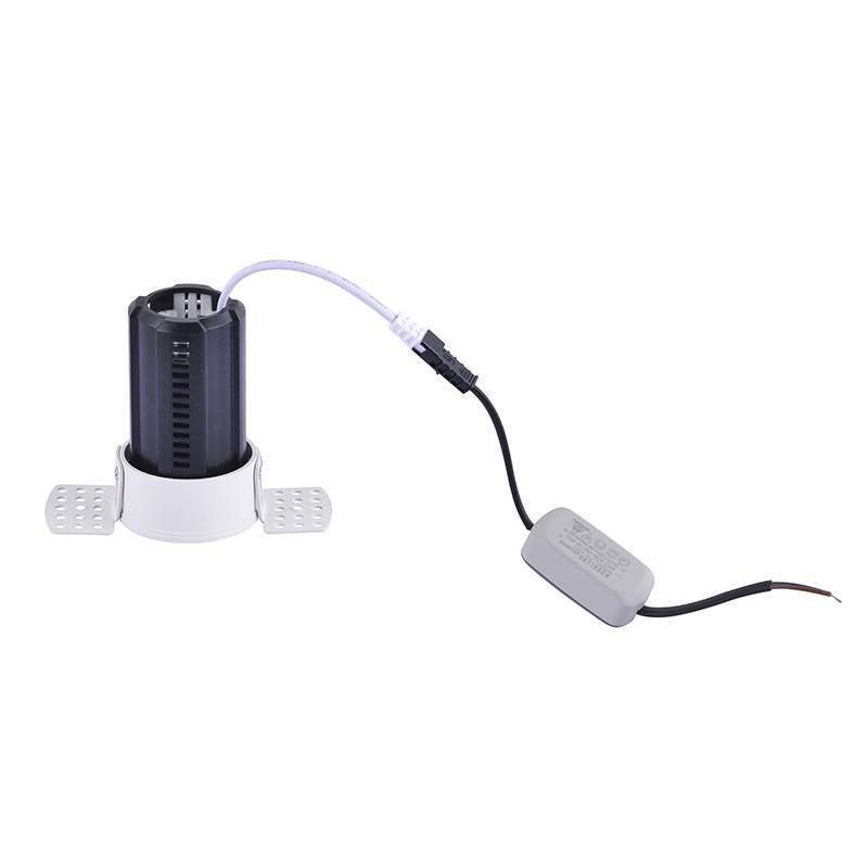 Embutido Nordecor Aiva No Frame 7 watts 2700K 24° Sof Branco Ø108x81mm IRC97 Bivolt 6458