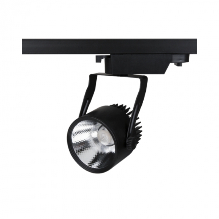 Spot para Trilho Romalux Preto 8 watts 4000K 12° 76X75X160mm IP20 Bivolt 30029