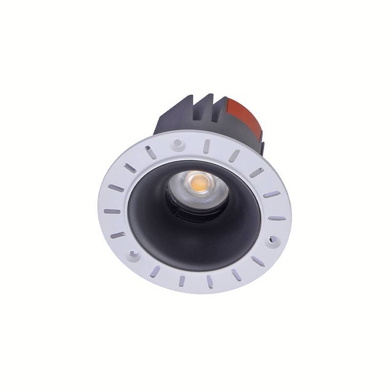 Embutido Nordecor Zagle No-Frame 10 watts 2700K 24° Sof Preto Ø101x64mm IRC97 Bivolt 6449