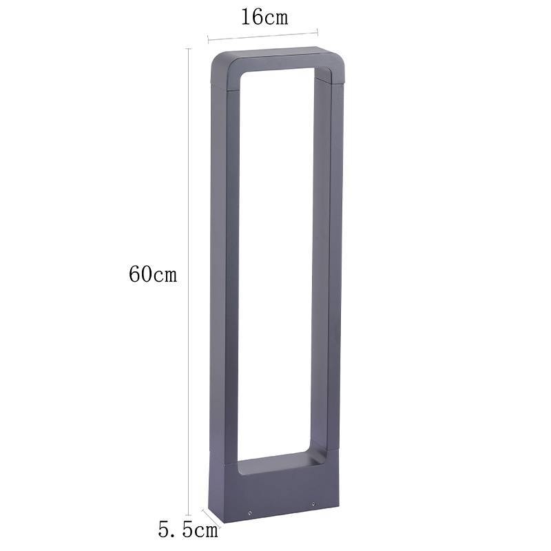 Poste Balizador Nordecor Ronu 10 watts 3000K Preto 600x160x55mm IP66 2686