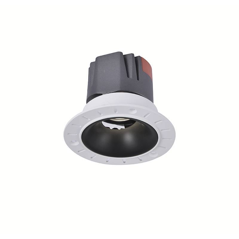 Embutido Nordecor Zagle No-Frame 5 watts 2700K 24° Sof Preto Ø81x69mm IRC97 Bivolt 6448