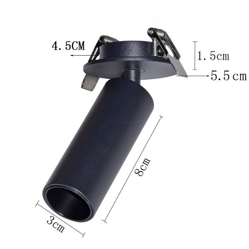Spot Led Embutir Nordecor Kona 3 watts 2700K 24° Sof Preto Ø30x80mm IRC97 Bivolt 6438