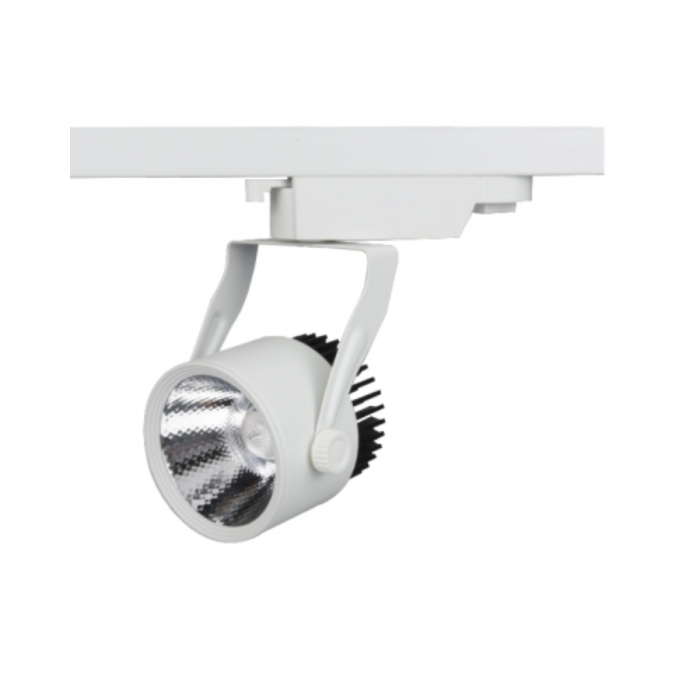 Spot para Trilho Romalux Branco 8 watts 4000K 12° 76X75X160mm IP20 Bivolt 30028