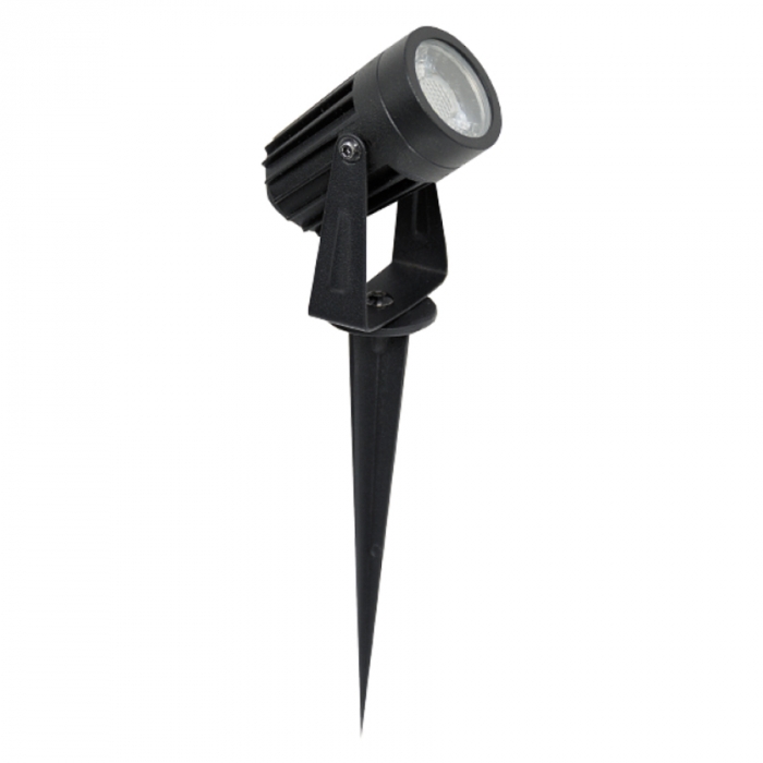 Espeto de Led Romalux Metal Preto 3 watts 2700K IP66 Ø40x210mm 10066A