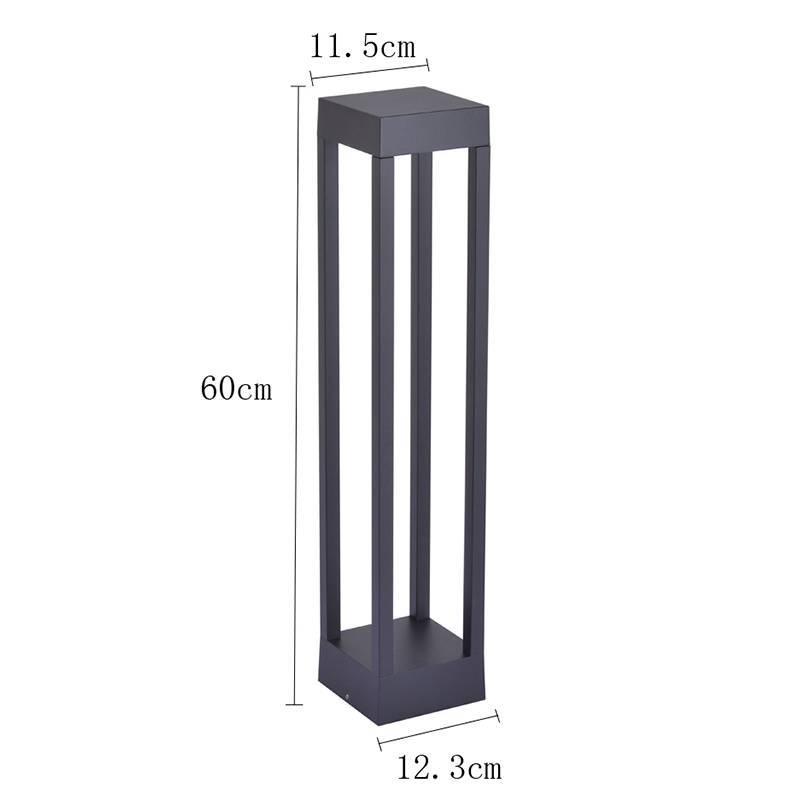 Poste Balizador Nordecor Zean 10 watts 3000K Preto 600x115x123mm IP66 2684