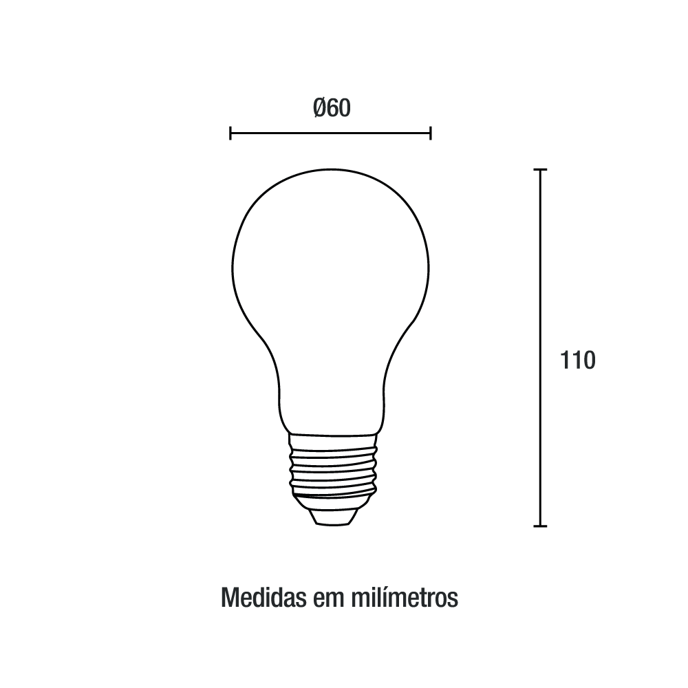 Lâmpada Blumenau Bulbo 12 watts A60 IP20 6500K Ø60mm 03127016
