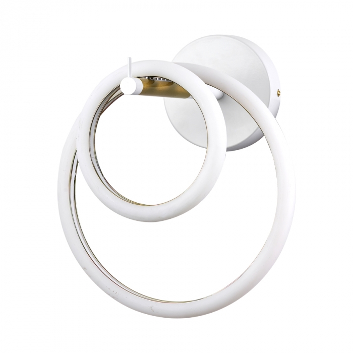 Arandela Usina Ellos 2 Elos Branco + Champagne 20 watts 3000K Bivolt 310X340X300mm UI20077/20BTCP-M